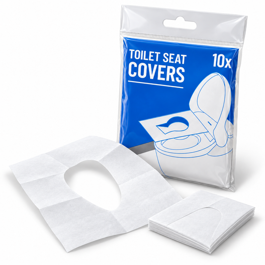 Flushable Disposable Toilet Seat Covers – 10 Pack | No-Touch Hygiene