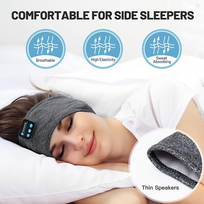 Bluetooth Sleep Headband – Wireless Headphones for Sleeping & Sports